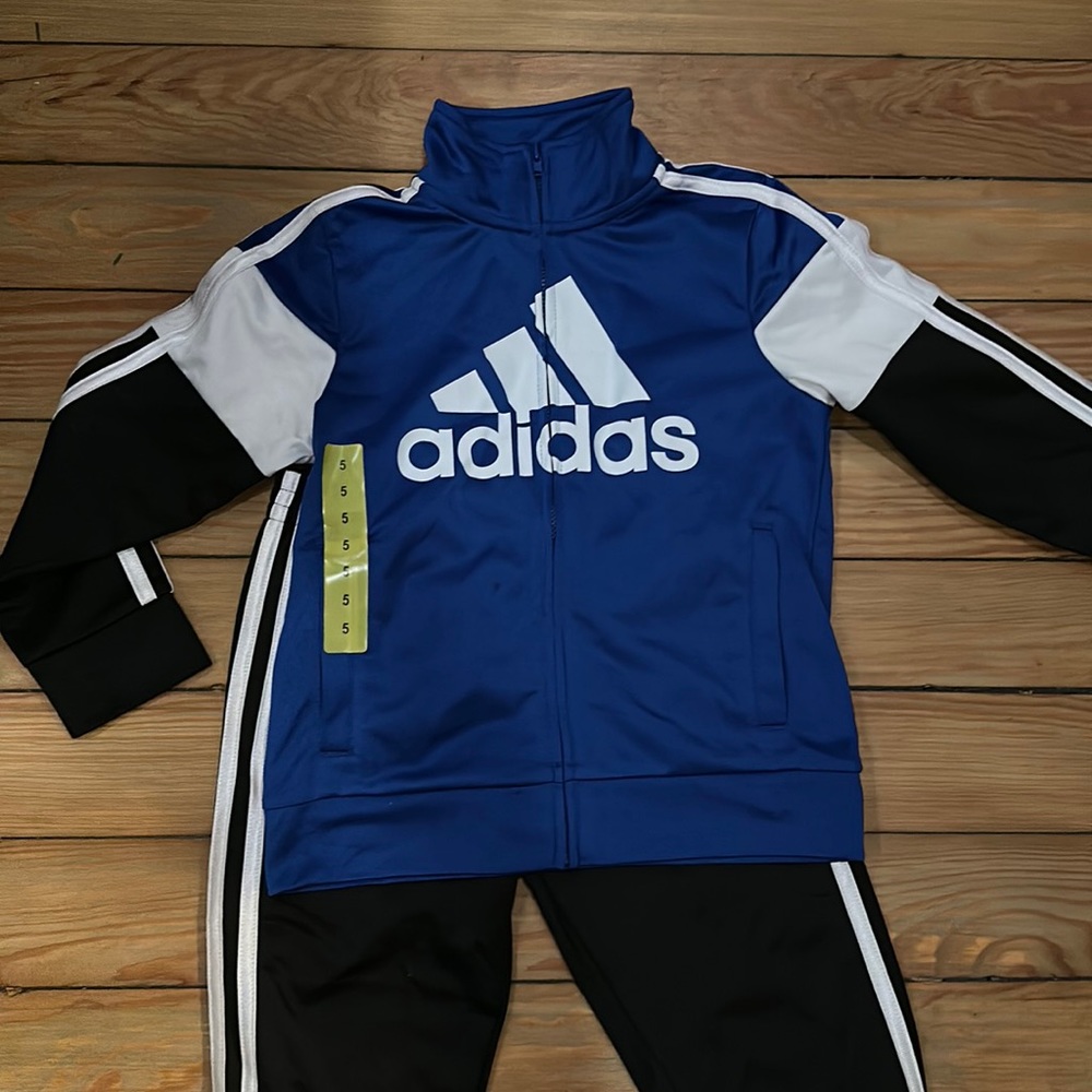 New Adidas Blue and Black Tracksuit
